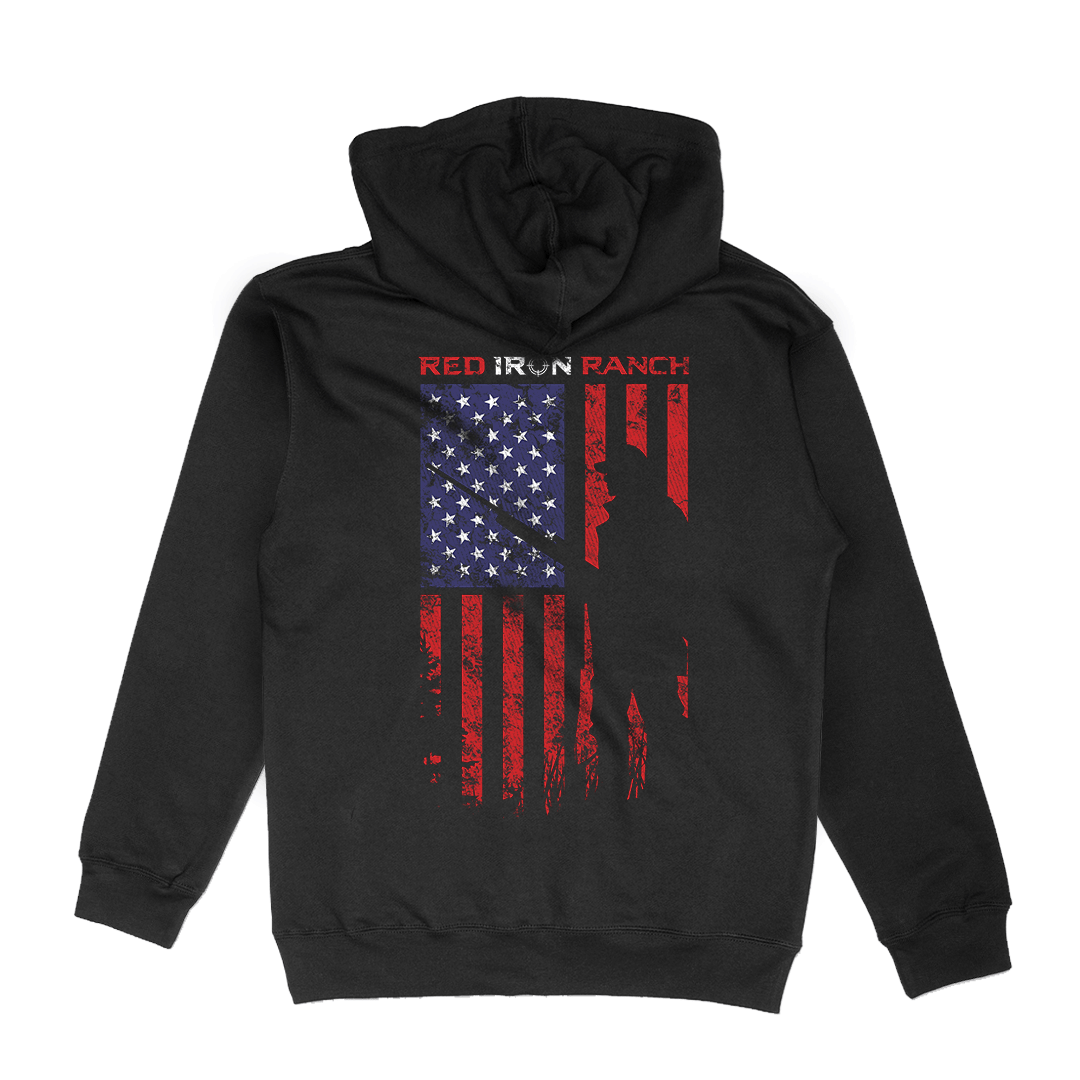 Red Iron Flag Hoodie
